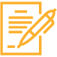 writing on document icon